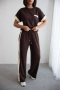 Нов Кафяв Дамски Комплект , снимка 1