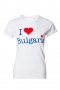 Нова дамска тениска с трансферен печат I LOVE BULGARIA (Аз обичам България)