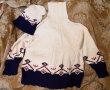 Зимен пуловер и шапка стилни , снимка 1 - Пуловери - 35279989