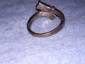 СРЕБЪРЕН или ПОСРЕБРЕН СКЪПОЦЕНЕН РЕТРО АР НУВО ПРЪСТЕН с ИСКРЯЩИ ЦИРКОНИ и ЩЕМПЕЛ на МАЙСТОРА 30606, снимка 5