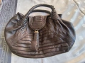 Фенди Кафява кожена чанта Fendi Spy , снимка 11