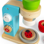 Bigjigs Toys Дървена играчка микроскоп от 14 части с 3 лещи, образователна играчка за малки деца, снимка 3