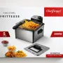 Фритюрник Cheffinger CF-EDP5.0 – 5L, 2000W, неръждаема стомана, 3 кошници, регулируема температура, снимка 2