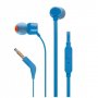 Слушалки с микрофон JBL Tune 110 Handsfree Слушалки за телефон Сини Тапи за уши In-earphone