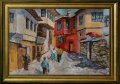 Авторска картина, "Старият град на Пловдив", масло на платно, размер 50 х 35 см., снимка 1 - Картини - 44393318