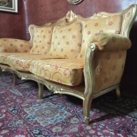 Италианска барокова гарнитура 0 10, снимка 7 - Дивани и мека мебел - 39315961