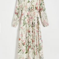 разкошна нова феерична романтична  рокля дълга елегантна рокля Reserved флорален принт цветя , снимка 3 - Рокли - 40186036