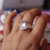 Стилен и елегантен сребърен пръстен модел R077, снимка 3 - Пръстени - 28927708