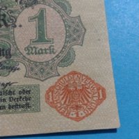 Рядка банкнота една марка 1914 година Германия с червен печат за колекция - 18857, снимка 6 - Нумизматика и бонистика - 31186574