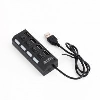 USB Хъб, Модел EW678H, 4 порта, Копче за включване и изключване, снимка 3 - Кабели и адаптери - 36853669