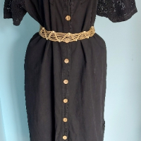 Памучна рокля с рязана бродерия и дантела в бохо стил / голям размер , снимка 4 - Рокли - 44600671
