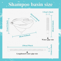 Нов Сгъваем умивалник за шампоан къпане възрастни хора Мивка за коса, снимка 2 - Други - 36459292