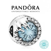 Талисман Пандора сребро проба 925 Pandora Frozen Charm the power of Elza. Колекция Amélie, снимка 1 - Гривни - 37984267