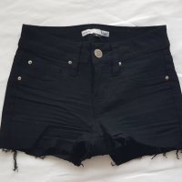 Черни къси панталони, XS, YMI, снимка 1 - Къси панталони и бермуди - 35594177