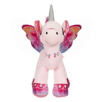 Плюшен еднорог с розови крила, грива и опашка , 41 см, снимка 2 - Плюшени играчки - 39176472