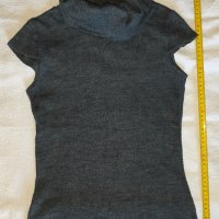 поло без ръкави - тъмно сиво , снимка 1 - Блузи с дълъг ръкав и пуловери - 30373759