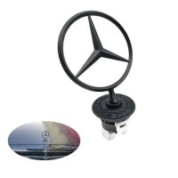 емблема мерцедес черна гланц Mercedes 44mm мерник W204/w211/w212/w210/w220, снимка 2 - Аксесоари и консумативи - 40338394