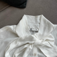 Дамска елегантна бяла риза, 38-40 размер, снимка 3 - Ризи - 44790391