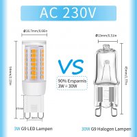 G9 LED BULB  3W/3000K/46 диода - пакет 5 броя, снимка 4 - Крушки - 40114690