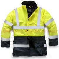  Зимно светлоотразително яке с качулка, работно яке, жълто яке , снимка 1 - Якета - 30312809