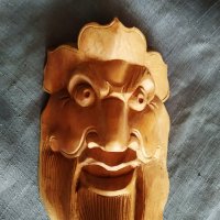 дървена маска, снимка 2 - Антикварни и старинни предмети - 29576356