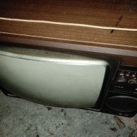 Старинен телевизор с кинескоп - РАБОТЕЩ в перфектно състояние на поне 60 години, снимка 2 - Антикварни и старинни предмети - 37130787