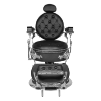 Бръснарски стол Gabbiano Cesare Silver black, снимка 3 - Бръснарски столове - 44617646