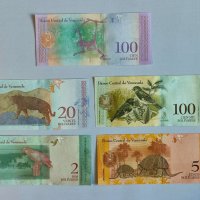 Лот 5х (пет) банкноти Венецуела., снимка 2 - Нумизматика и бонистика - 42660745