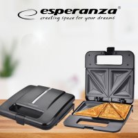 Тостер-сандвич Esperanza EKT010 Parmigiano, 1000W, триъгълник, Черен/Бял, 2 ГОДИНИ ГАРАНЦИЯ, снимка 9 - Тостери - 44303468