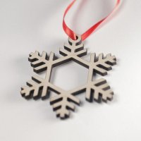 Дървена играчка за елха (снежинка), снимка 7 - Коледни подаръци - 38853171