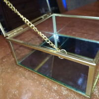 красива стъклена кутия с златен обков 1303240727, снимка 8 - Антикварни и старинни предмети - 44738887