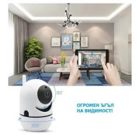 WiFi IP Камера Въртяща се 360° Full HD с Нощно Виждане CSIC, снимка 1 - IP камери - 38095432