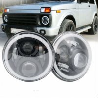 1бр. 7"Инчов кръгъл светодиоден фар за Jeep Wrangler, Land Rover и др, снимка 1 - Аксесоари и консумативи - 39705215