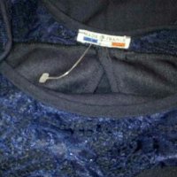 Тъмно синя рокля с панделка на гърба ПРОМОЦИЯ - 12лв.👗🍀XS,S👗🍀арт.1019, снимка 6 - Рокли - 29849332