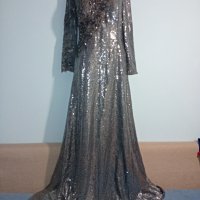 Официална сива рокля L/Xl Нова, снимка 2 - Рокли - 40171724