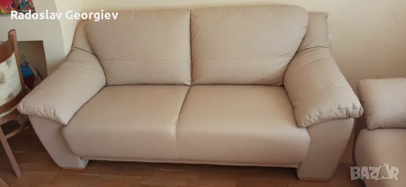 MONTEL - холандски масивни дивани от естествена кожа - без забележки, снимка 1