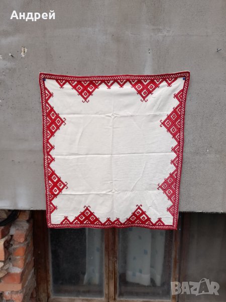 Стара бродирана покривка,каре #51, снимка 1