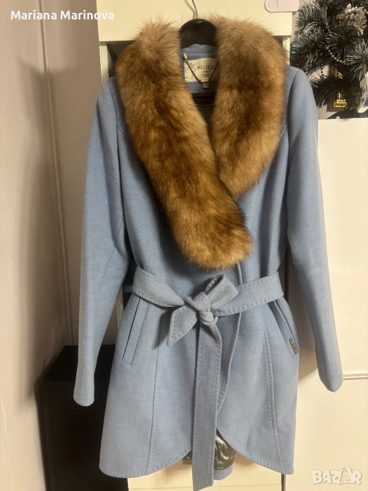Кашмирено палто естествен косъм, снимка 1