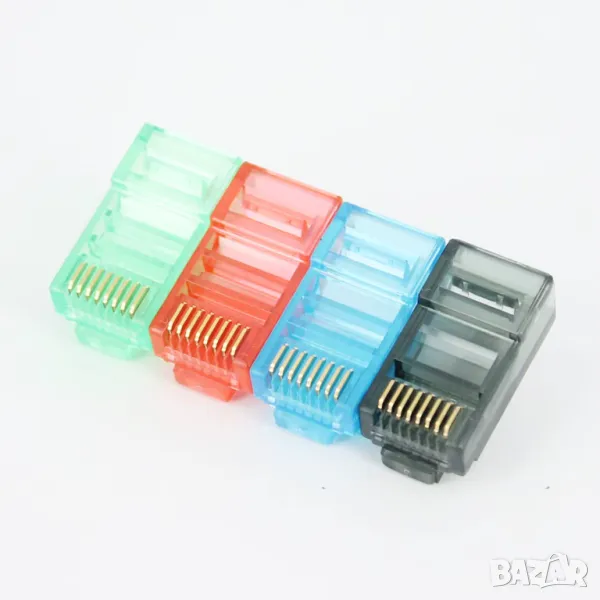 Комплект от 20 броя конектори RJ45 Cat5, снимка 1
