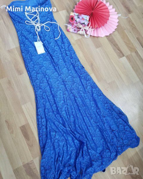 За специален случай Дълга рокля от синя дантела  Bibibo , снимка 1
