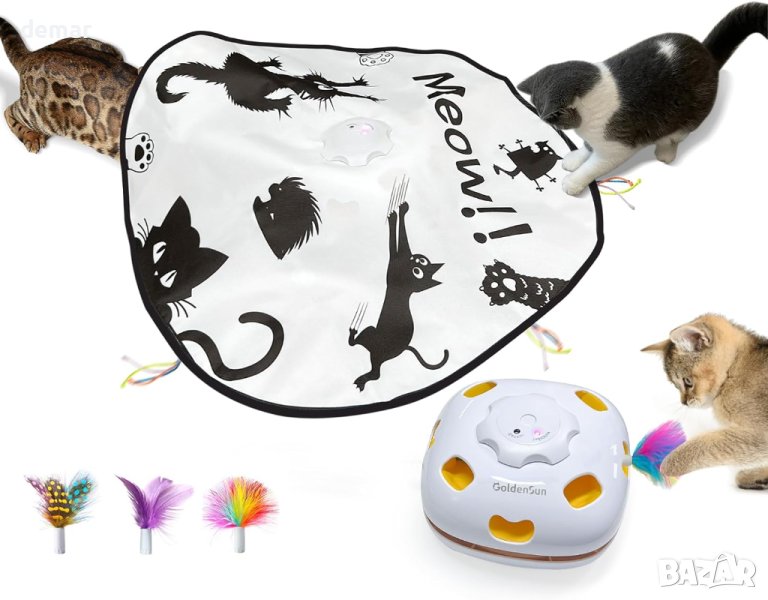 GoldenSun 4-в-1 интелигентна играчка за котки, снимка 1