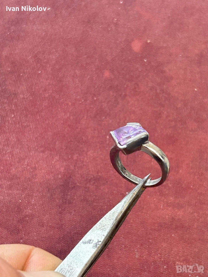 Дамски сребърен пръстен 17.6мм, снимка 1