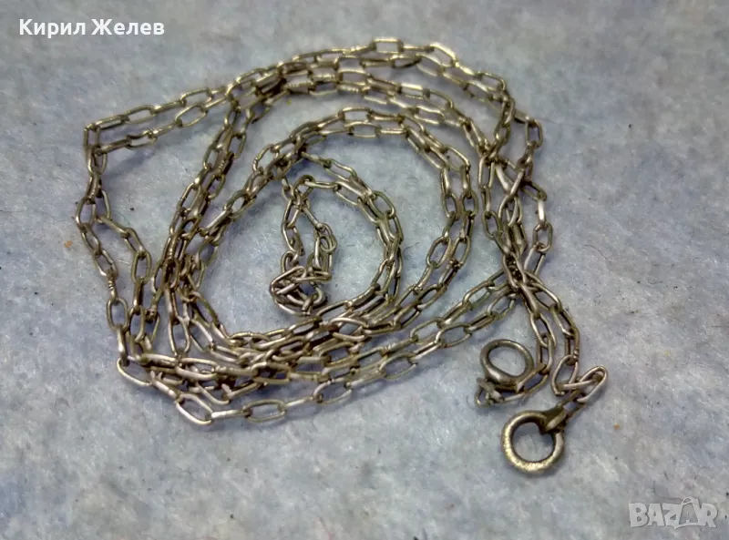ФИНА СТАРИННА СРЕБЪРНА ВЕРИЖКА ЛАНЧЕ КОЛИЕ СИНДЖИРЧЕ СРЕБРО ВИСОКА ПРОБА РЪЧНА ИЗРАБОТКА 32038, снимка 1