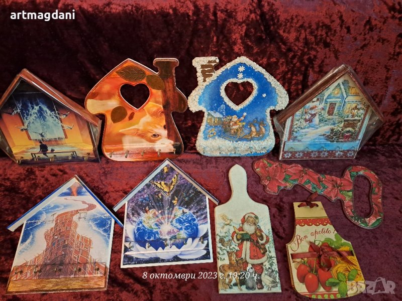 Къщички, Часовници и кутии ДЕКУПАЖ, снимка 1