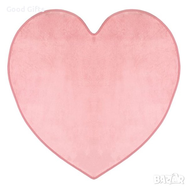 Розов килим с формата на сърце, 90см, снимка 1