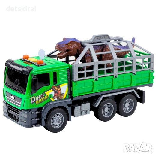 Камион с клетка и Динозавър, снимка 1