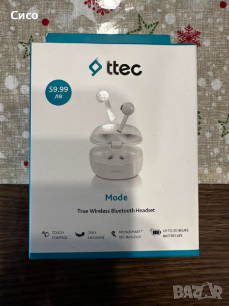 Безжични слушалки TTEC  - touch control - чисто нови, неразопаковани, снимка 1