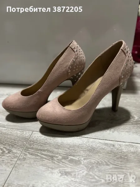 Бежово- розови обувки, снимка 1