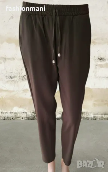 Дамски тъмно зелен панталон с джобове - код 1157, снимка 1