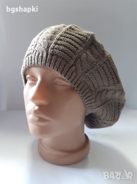 Дамска плетена шапка барета-22, снимка 1